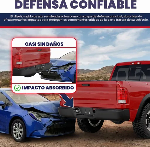 Vista 3 de MOSTPLUS Conjunto de parachoques trasero cromado compatible con Dodge Ram 09-18 1500/10-12 Ram 2500 3500 W/orificios de sensor de estacionamiento