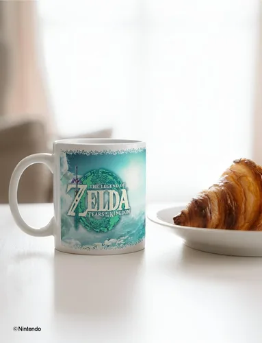 Vista 2 de Pyramid America Taza Zelda – The Legend of Zelda Tears of the Kingdom – Taza oficial de Nintendo para jugadores (11 onzas) – Taza Zelda retro