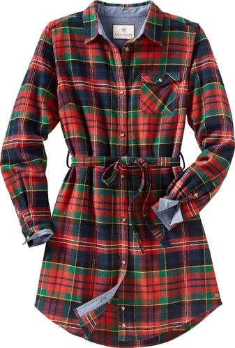 Vista 4 de Legendary Whitetails - Vestido de franela de manga larga para mujer