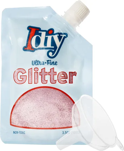 Vista 17 de iDIY - Brillantina ultra fina azul aguamarina (3.5 onzas), purpurina extrafina con bolsa de boquilla fácil de verter y embudo para resina, slime