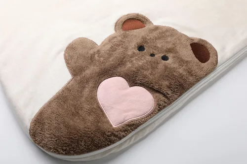 Vista 5 de Owlivia TOG 2.5 - Saco de dormir para bebé, 100% algodón orgánico, manta unisex para invierno (0-6 meses, oso marrón)