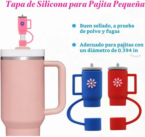 Vista 7 de Stanley Cup - Cubrepopote de silicona, compatible con vasos de 30 y 40 onzas, tapas de punta de popote (10 unidades)