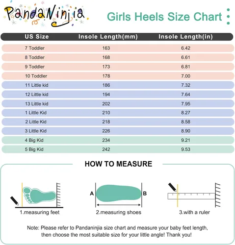 Vista 6 de PANDANINJIA Vestido de jada para niñas y niños pequeños, zapatos de princesa Mary Jane con tacones con lazo para fiesta, boda, boda