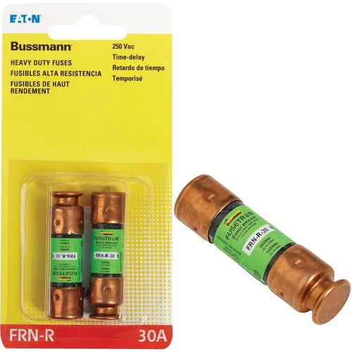 Vista 4 de Bussman BP/FRN-R-30 Fusible de retardo de tiempo de 30 amperios y 250 voltios, 2