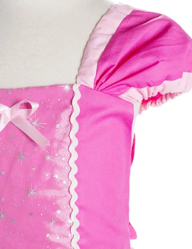 Vista 6 de Princess Costume Birthday Party Dress For Toddler Girls With Gloves,Crown,Wand,Necklace