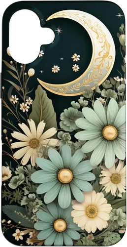 Vista 23 de Sage Green Wildflower Floral Moon Flower Botanical Case for iPhone 17