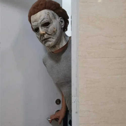 Vista 7 de WPOZD Máscara de Michael Myers de Michael Myers, máscara de Halloween para adultos y niños, para fiesta de Halloween, cosplay, máscara de miedo.