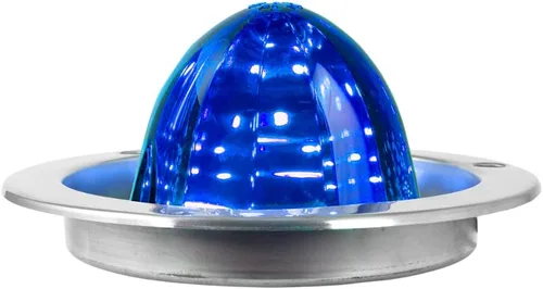 Vista 6 de GG Grand General 81910 - Luz LED de 18 luces clásica de sandía ámbar/ámbar con bisel de montaje de brida de acero inoxidable