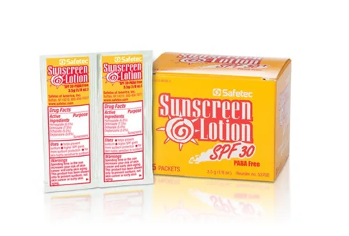 Vista 10 de Safetec Protector solar, 0.12 oz. (.123 oz.) Bolsa 25ct. Caja (24 cajas/caja) SPF 30