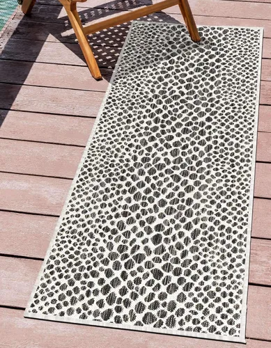 Vista 52 de Unique Loom Outdoor Collection Alfombra de área - Ciudad del Cabo (2' 2' x 3' 1' Rectángulo, Azul/Oliva)