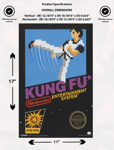 Vista 2 de Pyramid America Póster de Nintendo Kung Fu de 11 x 17 pulgadas