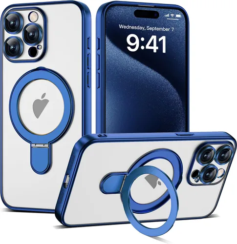 Vista 39 de Funda compatible con iPhone 12 con soporte de anillo magnético invisible [compatible con Mag-Safe] [Protector completo de lente de cámara] Funda