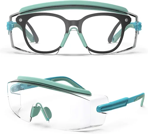 Vista 18 de Gafas de seguridad antivaho Gafas de seguridad sobre gafas protectoras con lentes antiarañazos ajustables