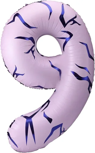 Vista 9 de Globo número 0 de 40 pulgadas con nubes rosadas, diseño de tatuajes, globos de papel de aluminio de números grandes para fiesta temática de granja