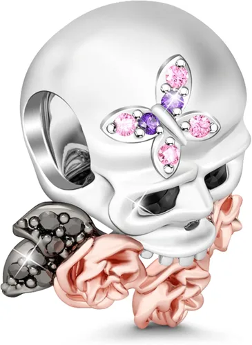 Vista 8 de GNOCE Skull Charms for Bracelet 925 Sterling Silver Halloween Charms for Women Girls Wife Daughter Christmas Gift