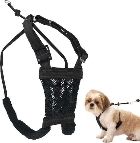 Vista 14 de Sporn Arnés para perro extra pequeño sin tirones, fácil y ajustable para cachorros en crecimiento, ligero, transpirable, nailon duradero, cuerpo