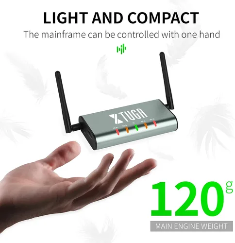 Vista 2 de XTUGA UHF Sistema de micrófono inalámbrico, micrófonos de mano de metal de 4 canales (UF4600) Plug and Play,164ft Coverage Range,Auto Sync