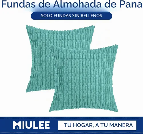 Vista 6 de MIULEE - Paquete de 2 fundas de cojín decorativas de corduroy, modernas y boho, suaves, con rayas, decoración del hogar, sofá, sala de estar, sillón