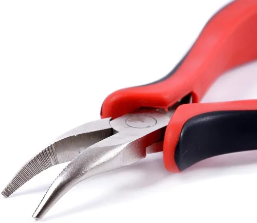 Vista 5 de Kit de herramientas para extensiones de cabello: 500 cuentas de silicona con microlíneas (negro) enhebrador de aguja de bucle, aguja de gancho