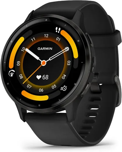 Vista 10 de Garmin Venu 3S Bisel de acero inoxidable dorado suave, reloj inteligente con pantalla táctil AMOLED de 1.2 pulgadas, con estuche de 41 mm