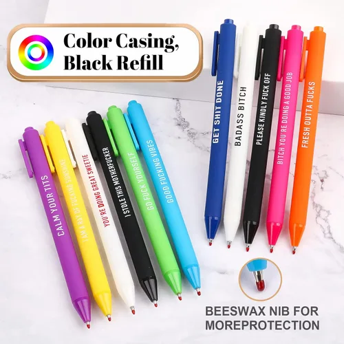 Vista 4 de Niziline 11/22Pcs Set de Bolígrafos con Palabras Profanas Diarias, Bolígrafos Yocartgo, Bolígrafos Divertidos, Regalos Divertidos para la Oficina