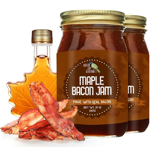 Vista 6 de Green Jay Gourmet Mermelada de Tocino y Jalapeño – Crema clásica para hamburguesas, sándwiches, tostadas, charcutería – Sabor dulce y salado