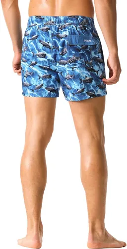 Vista 4 de Nonwe Shorts de baño suaves de secado rápido para hombre, ajuste relajado, con dibujo