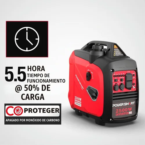 Vista 3 de PowerSmart Generador inversor portátil de 2500 vatios para acampar