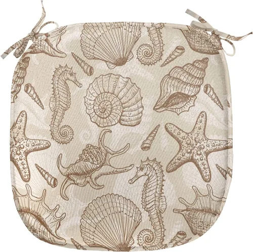 Vista 99 de Ambesonne Flamingo - Cojín de asiento para silla, diseño de fantasía exótica con elementos de vida silvestre hawaiana en colores pastel, acolchado