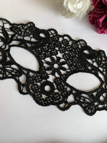 Vista 3 de Mordarli Máscara de mascarada para mujer, máscara de encaje para Halloween, fiesta de disfraces
