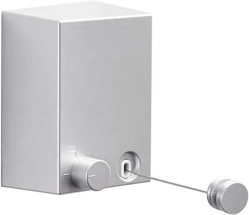 Vista 8 de BESy Funda retráctil ABS + secadora de aluminio con cuerda doble de acero inoxidable ajustable, estilo hotel, resistente, método de montaje
