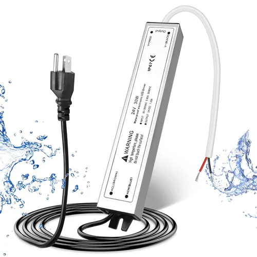 Vista 32 de Fuente de alimentación LED de 12V 30W, transformador adaptador controlador LED IP67 impermeable 12V 110V CA a 12V CC de bajo voltaje con enchufe