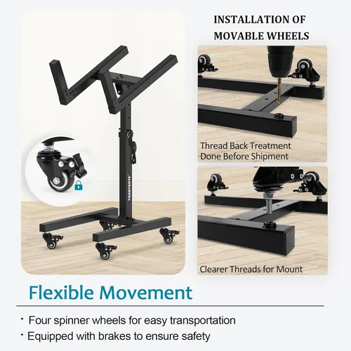 Vista 6 de Vondynote Soportes para amplificador de guitarra, amplificador móvil ajustable, soporte trasero inclinable o amplificadores para altavoces, soportes
