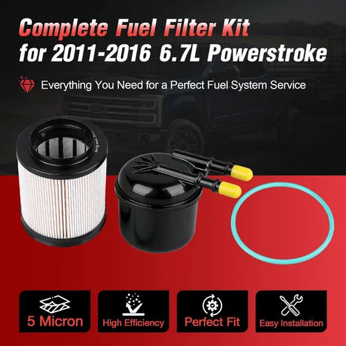 Vista 4 de iFJF FD4615 - Kit de separador de agua para filtro de combustible para Ford 6.7L V8