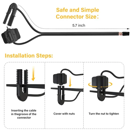 Vista 4 de FastLock Twist Conectores de cable de bajo voltaje para iluminación de paisaje Luces de camino al aire libre 4802-01