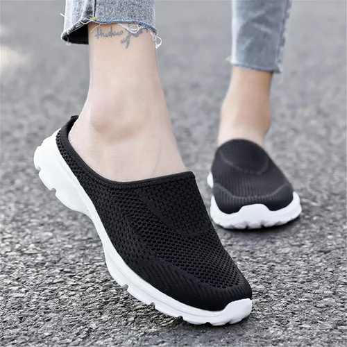 Vista 3 de ChicWind - Zapatillas de malla transpirable para mujer, estilo alpargatas, con espalda abierta, sin cordones