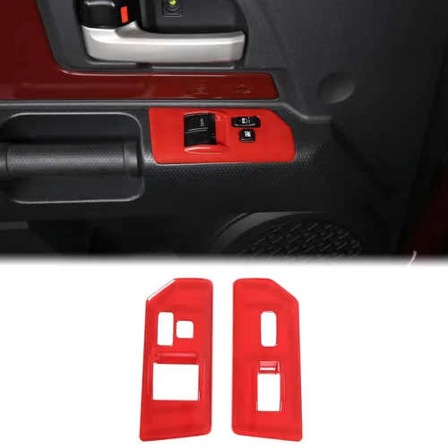 Vista 8 de Aunginsy Cubierta de panel de botón de elevación de vidrio para ventana de puerta, compatible con Toyota FJ Cruiser 2007-2021 para el reposabrazos