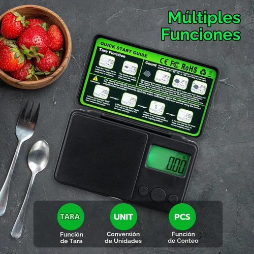 Vista 7 de Mcbazel Digital Pocket Scale 500g x 0.01g, 7 Units, 180s Auto Off, Backlit