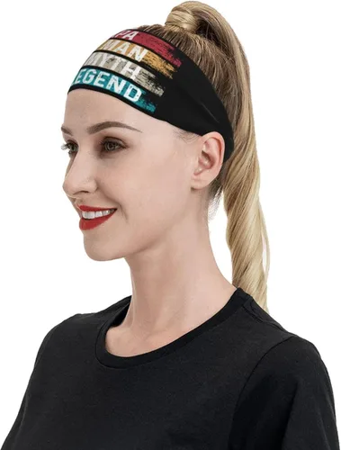 Vista 6 de Papa The Man The Myth The Legend Headband for Men Women Sports Sweatband for Fitness Exercise Moisture Wicking Running Yoga Hairbands