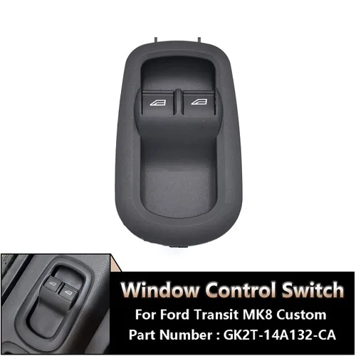 Vista 6 de Puerta lateral del conductor ventana doble con interruptor de luz, para Ford Transit MK8 Custom 2014 2015 2016 2017+ 2029885 1791339