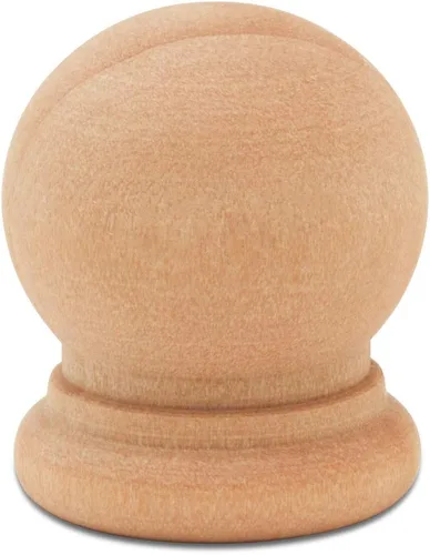 Vista 16 de Remates decorativos de madera sin terminar, 3-1/2 pulgadas, para remates de poste de cama, remates de barra de cortina, decoración de asta