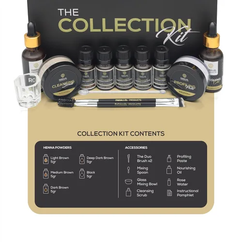 Vista 3 de Parallel Products Kit de tinte de cabello de henna - Kit completo de tinte para colorear manchas profesional - Cubre grises y raíces - Paleta