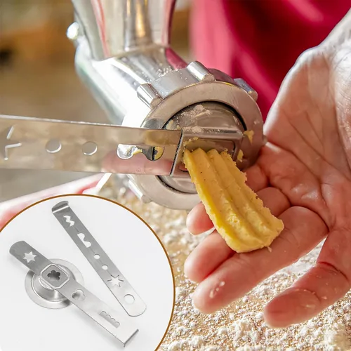 Vista 7 de Accesorio para hacer galletas - Moldes de galletas de acero inoxidable con 4 y 5 diseños de patrones, anillo de 2.106 in, compatible con máquinas