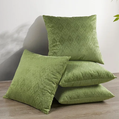Vista 33 de Home Soft Things Ikat - Fundas de almohada de terciopelo de 2 piezas, 14 x 26 pulgadas, aguacate, funda de almohada decorativa lumbar sólida