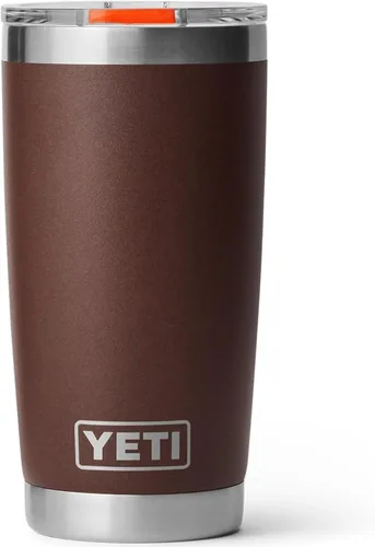 Vista 50 de YETI Rambler - Vaso de acero inoxidable con aislamiento al vacío de 20 onzas con tapa MagSlider Todo acero inoxidable