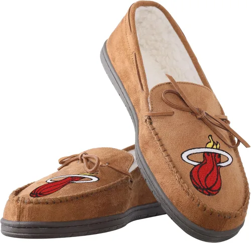 Vista 3 de FOCO Pantuflas tipo mocasín con logotipo del equipo de la NBA para hombre