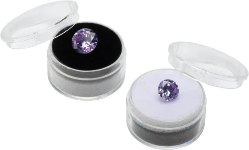 Vista 3 de Caja de exhibición pequeña y suelta de 15 piezas, con tapa transparente para gemas, diamante