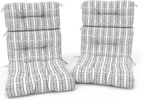 Vista 23 de Cojines para sillas de patio con respaldo alto para exteriores, cojines Adirondack para jardín, porche, hogar, oficina, uso en sillas, 44 x 22 x 4