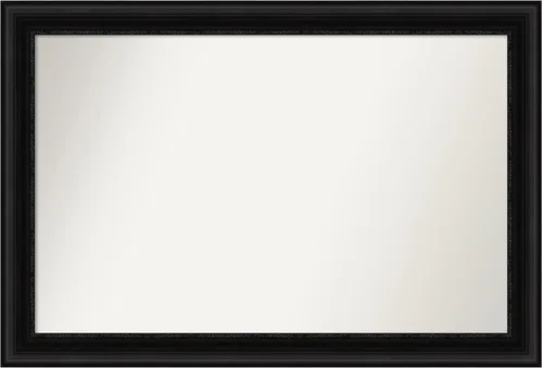 Vista 88 de Amanti Art Espejo personalizado, espejo de baño negro puente, espejo de pared o espejo de tocador de baño sobre el fregadero (26 x 26 pulgadas)