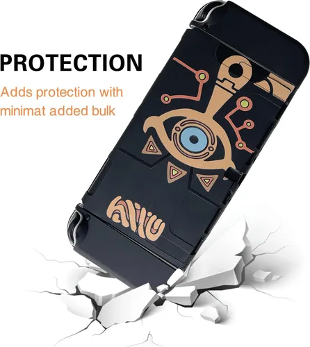 Vista 3 de Funda protectora para Zelda Switch OLED, funda protectora compatible con Nintendo Switch OLED, para accesorios de juegos Zelda, carcasa suave